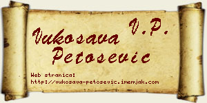 Vukosava Petošević vizit kartica
